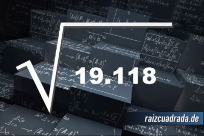 Resultado de la raíz cuadrada de 19118