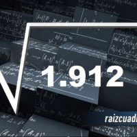 ¿Cuál es la raíz de 1912?