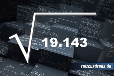 Resultado de la raíz cuadrada de 19143