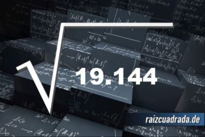 Resultado de la raíz de 19144