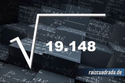 Resultado de la raíz cuadrada de 19148