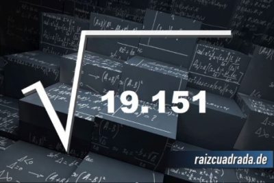 Resultado de la raíz de 19151
