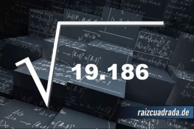 Resultado de la raíz de 19186