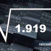 ¿Cuál es la raíz cuadrada de 1919?