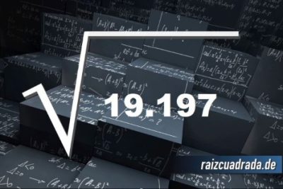 Resultado de la raíz de 19197