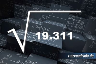 Resultado de la raíz de 19311