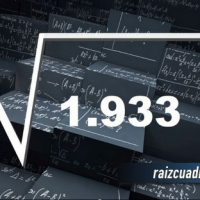 Resultado de la raíz cuadrada de 1933