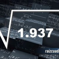 ¿Qué se obtiene al resolver la raíz cuadrada de 1937?