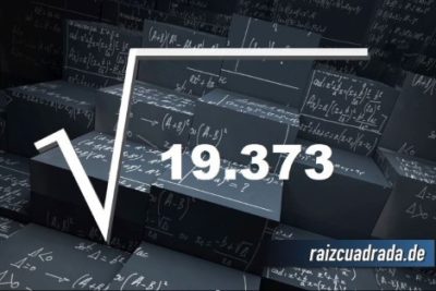 Resultado de la raíz de 19373