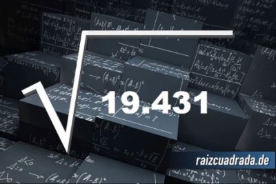 Resultado de la raíz cuadrada de 19431