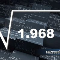 ¿Qué resultado obtenemos al resolver la raíz cuadrada de 1968?
