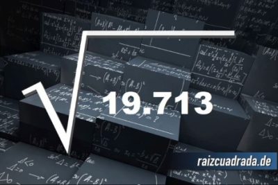 Resultado de la raíz de 19713