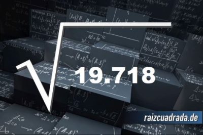 Resultado de la raíz de 19718