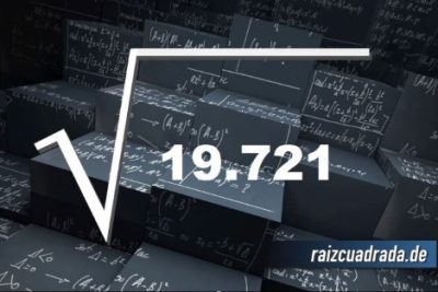Resultado de la raíz de 19721