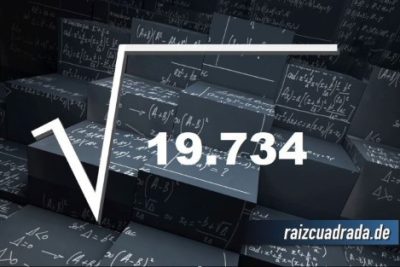 Resultado de la raíz cuadrada de 19734