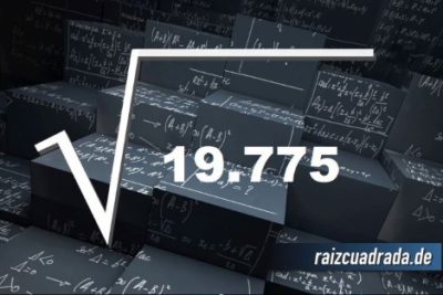 Resultado de la raíz de 19775