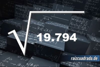 ¿Cuál es el resultado de la raíz cuadrada de 19794?