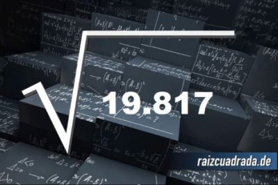 Resultado de la raíz cuadrada de 19817