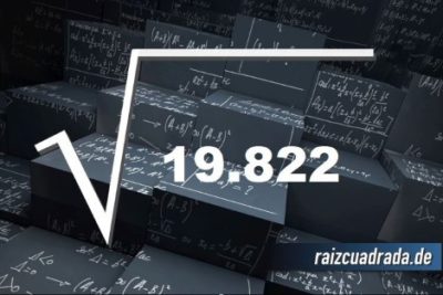 ¿Cuál es la raíz cuadrada de 19822?