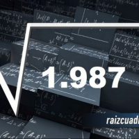 Resultado de la raíz cuadrada de 1987