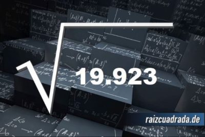 Resultado de la raíz de 19923
