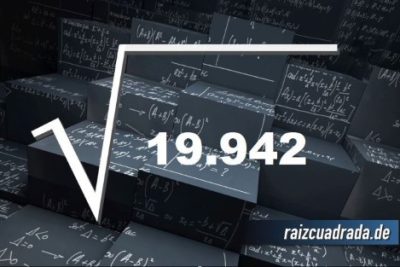 Resultado de la raíz de 19942