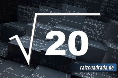 ¿Cuál es el resultado de la raíz cuadrada de 20?