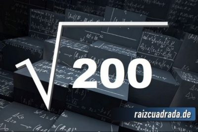 ¿Cuál es la raíz cuadrada de 200?