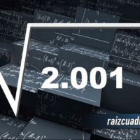 Resultado de la raíz de 2001