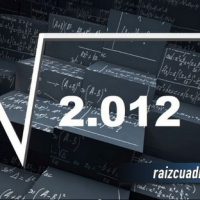 Resultado de la raíz de 2012