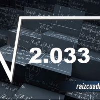¿Cuál es la raíz cuadrada de 2033?