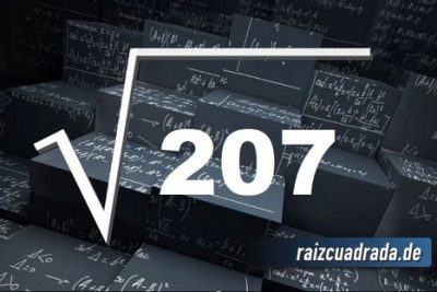 ¿Cuál es el resultado de la raíz de 207?