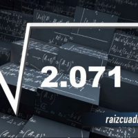 Resultado de la raíz de 2071
