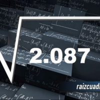 ¿Cuál es la raíz de 2087?