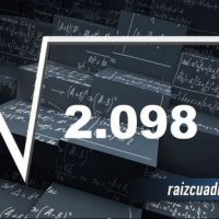 ¿Cuál es el resultado de la raíz de 2098?