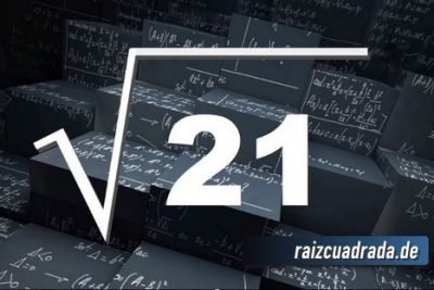 Resultado de la raíz cuadrada de 21