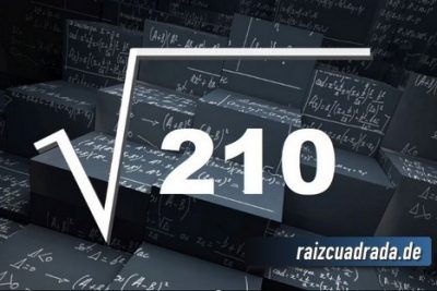 Resultado de la raíz cuadrada de 210