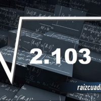Resultado de la raíz cuadrada de 2103