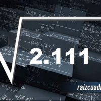 ¿Cuál es el resultado de la raíz cuadrada de 2111?