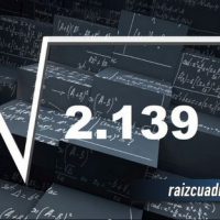 Resultado de la raíz de 2139