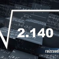 Resultado de la raíz de 2140