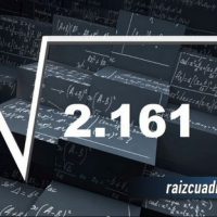 ¿Qué se obtiene al resolver la raíz de 2161?