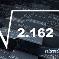 Resultado de la raíz cuadrada de 2162