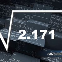 Resultado de la raíz cuadrada de 2171