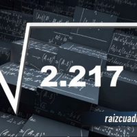 ¿Cuál es el resultado de la raíz de 2217?