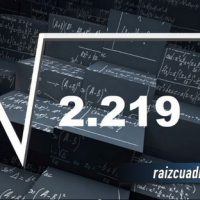 ¿Cuál es la raíz de 2219?