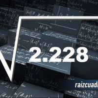 ¿Qué se obtiene al resolver la raíz de 2228?