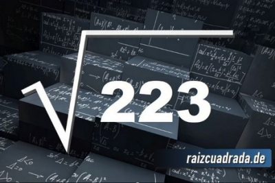 Resultado de la raíz de 223