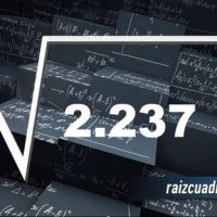 Resultado de la raíz cuadrada de 2237