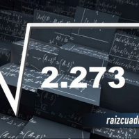 Resultado de la raíz de 2273